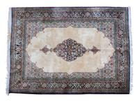 A Persian Wool and Silk Rug 5 feet 1 inch x 3 feet 9 inches. — 2ND HALF 20TH CENTURY