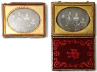 [Daguerreotype] A Pair of Daguerreotypes of the Same Family
