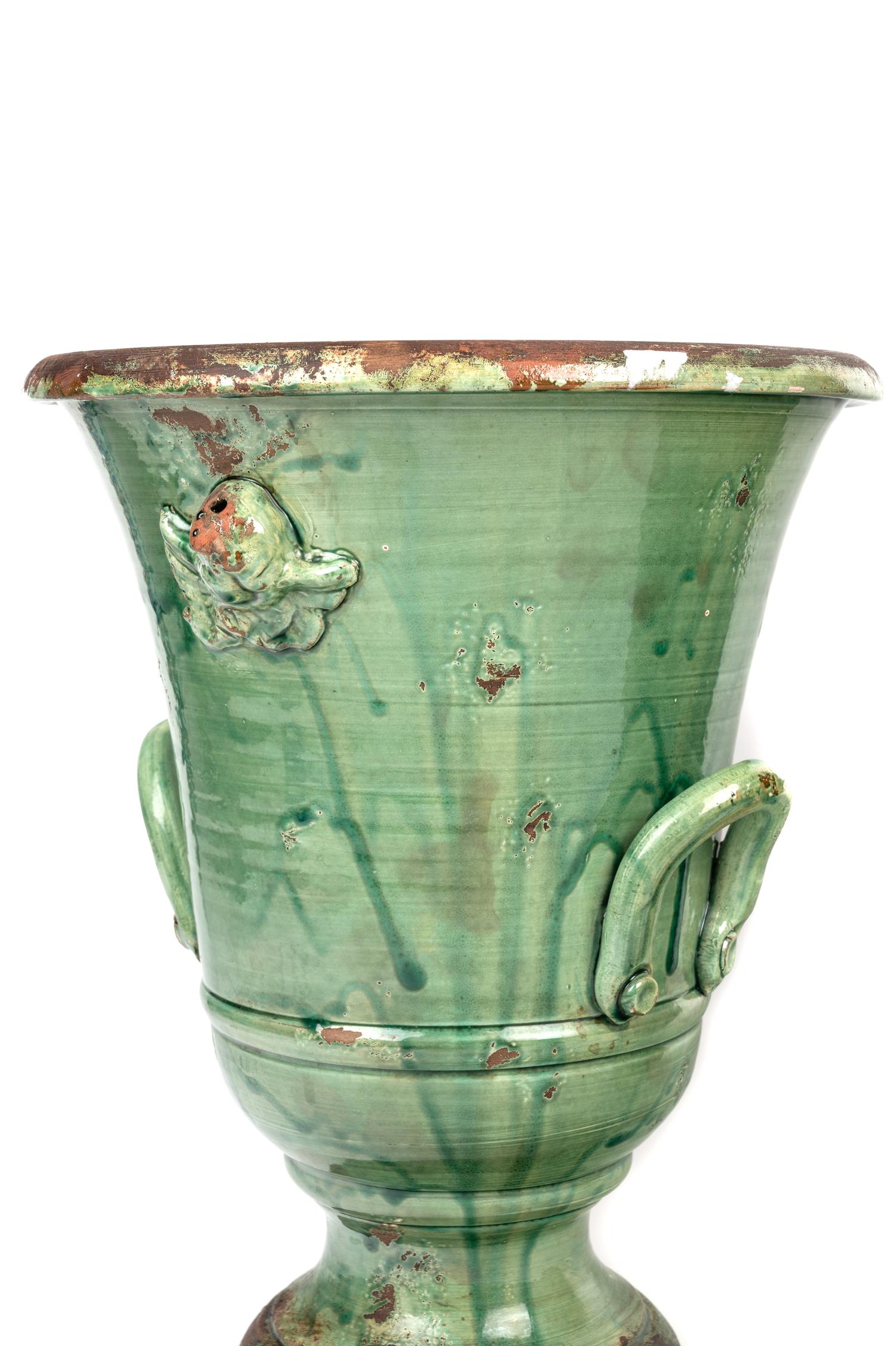 Two Green Glazed Pottery Articles