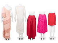 Five Designer Separates, Including Haute Couture: Three Skirts and Two Dresses, 1970-2000s