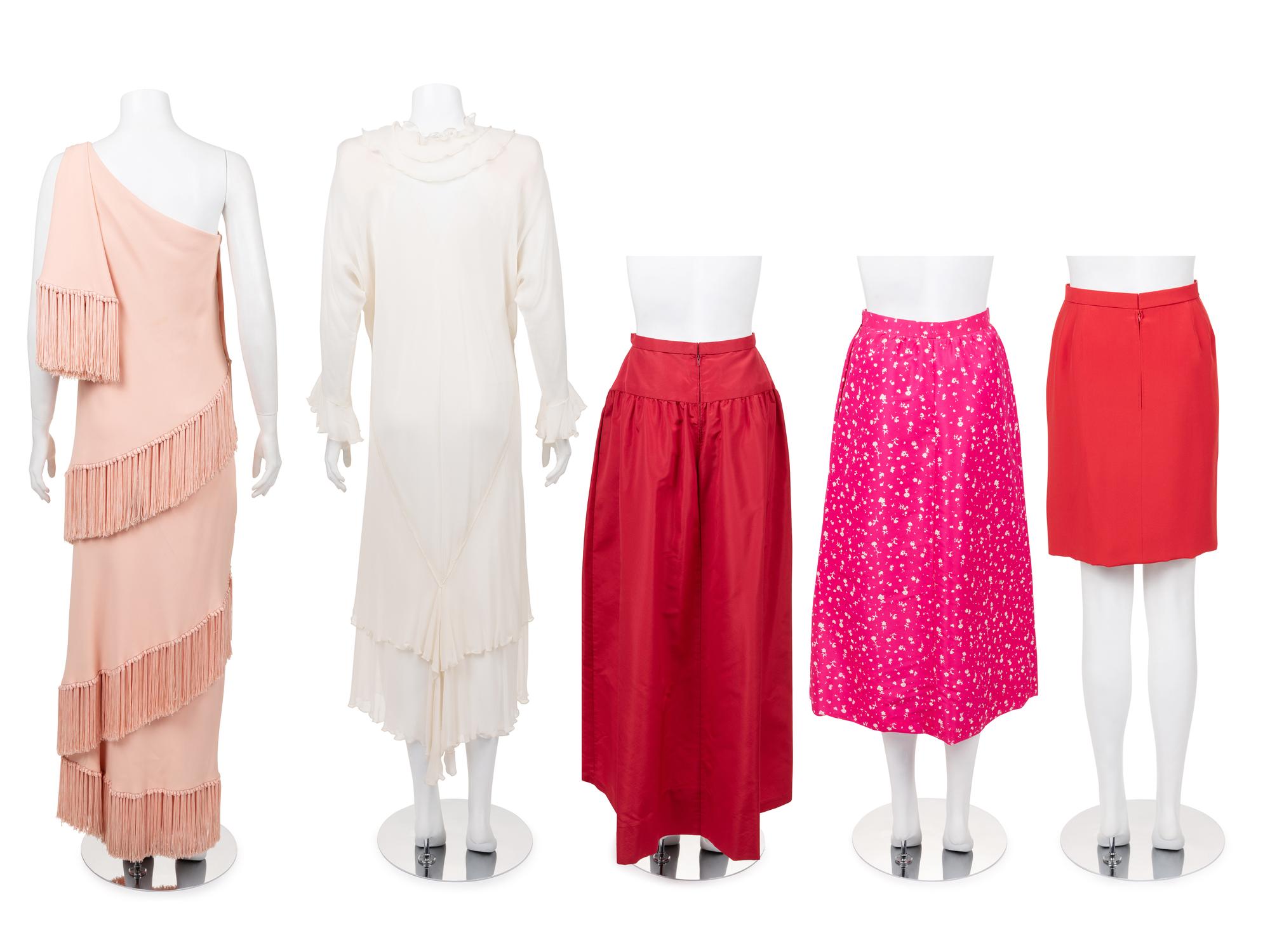 Five Designer Separates, Including Haute Couture: Three Skirts and Two Dresses, 1970-2000s