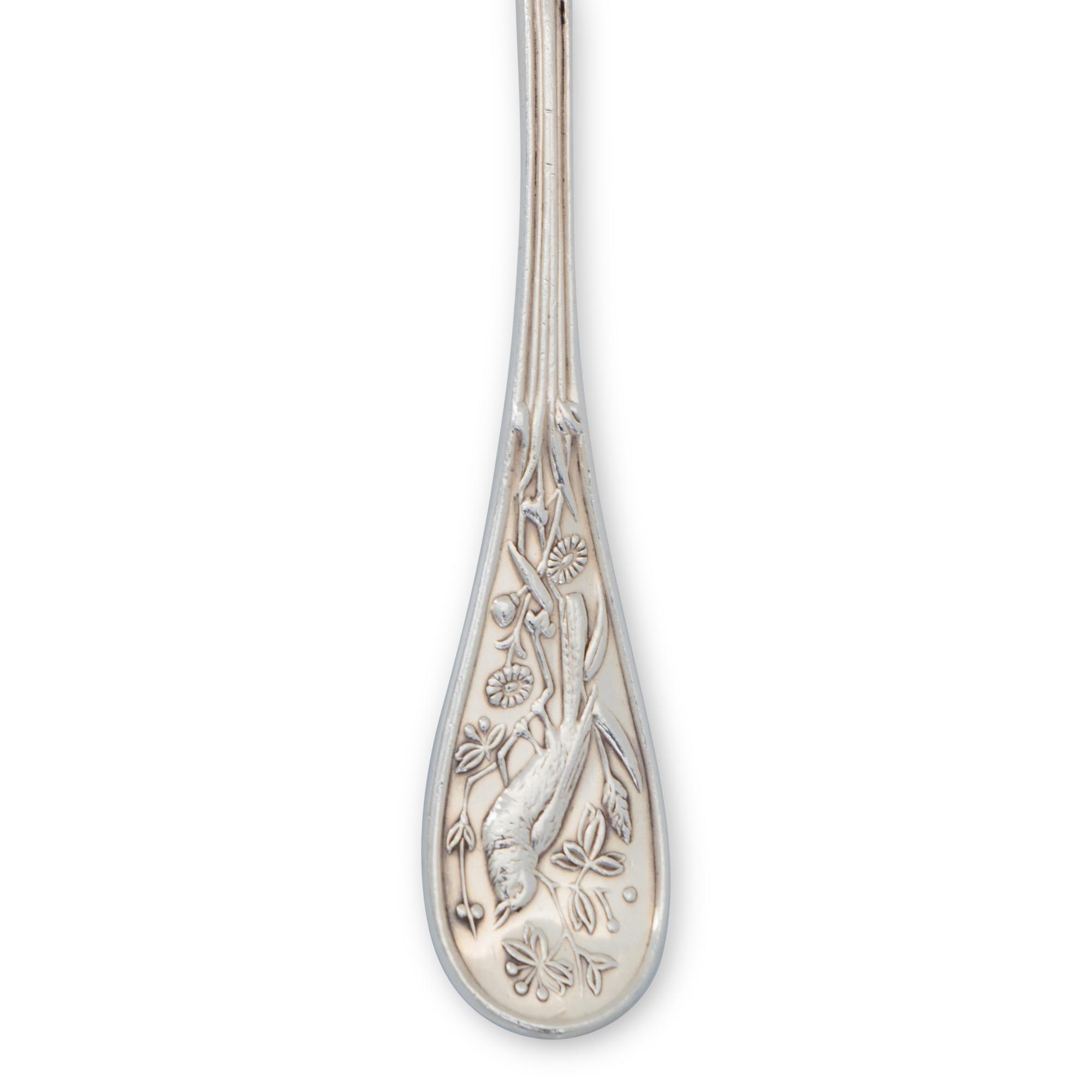 A Tiffany and Co. Audubon Silver Flatware Service