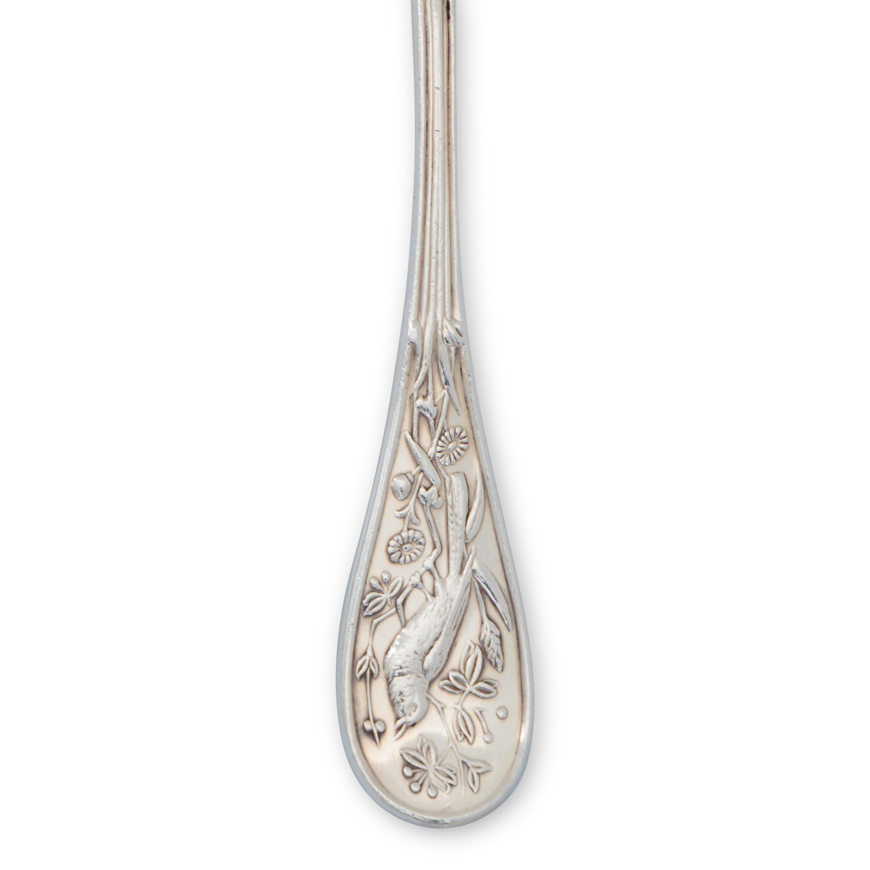 A Tiffany and Co. Audubon Silver Flatware Service