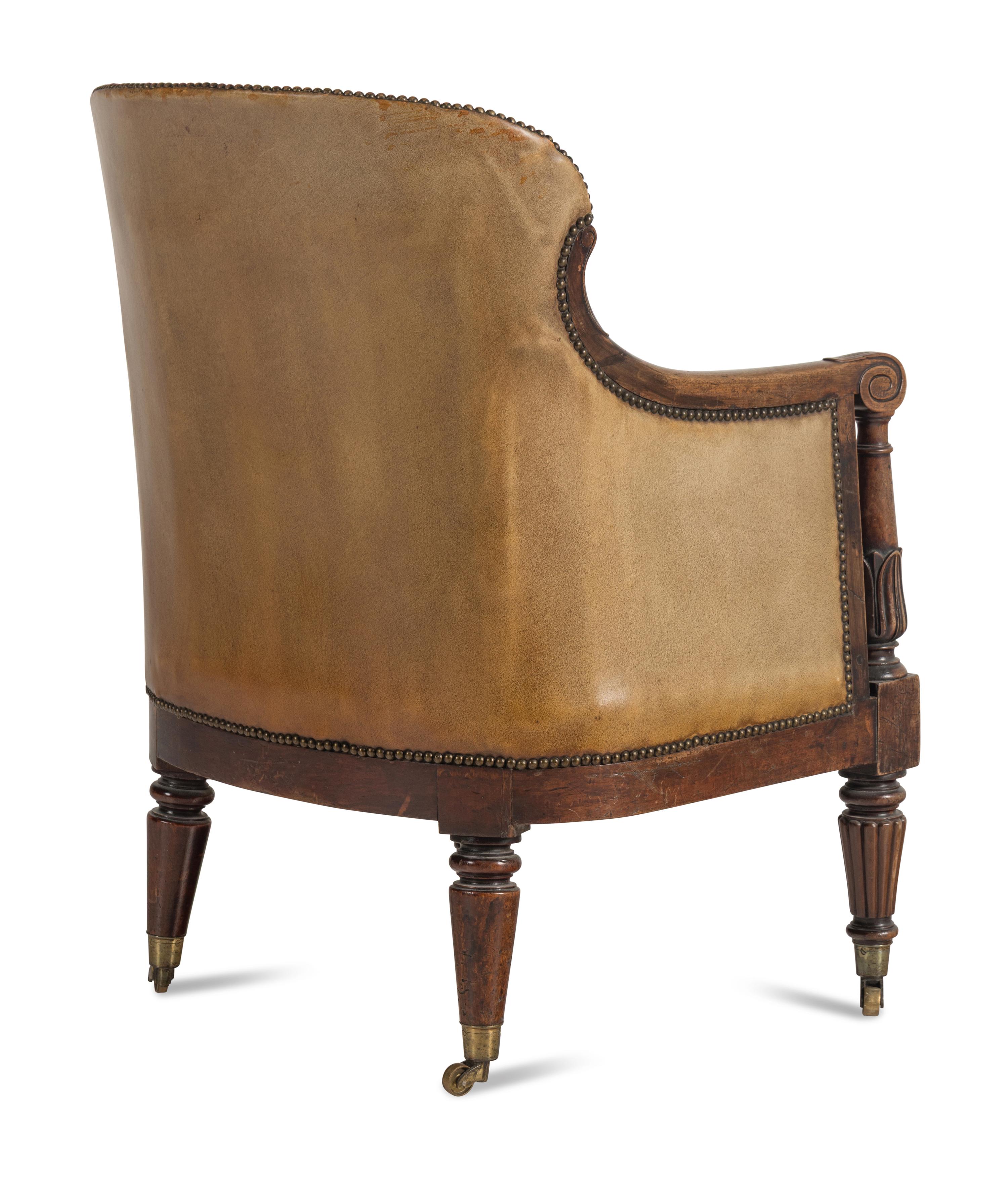 A Regency Mahogany Library Bergère