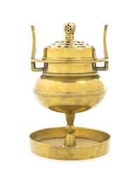 A Korean Bronze Incense Burner LATE CHOSON DYNASTY, 19TH CENTURY Height 9 3/4 inches. — LATE CHOSON DYNASTY, 19TH CENTURY