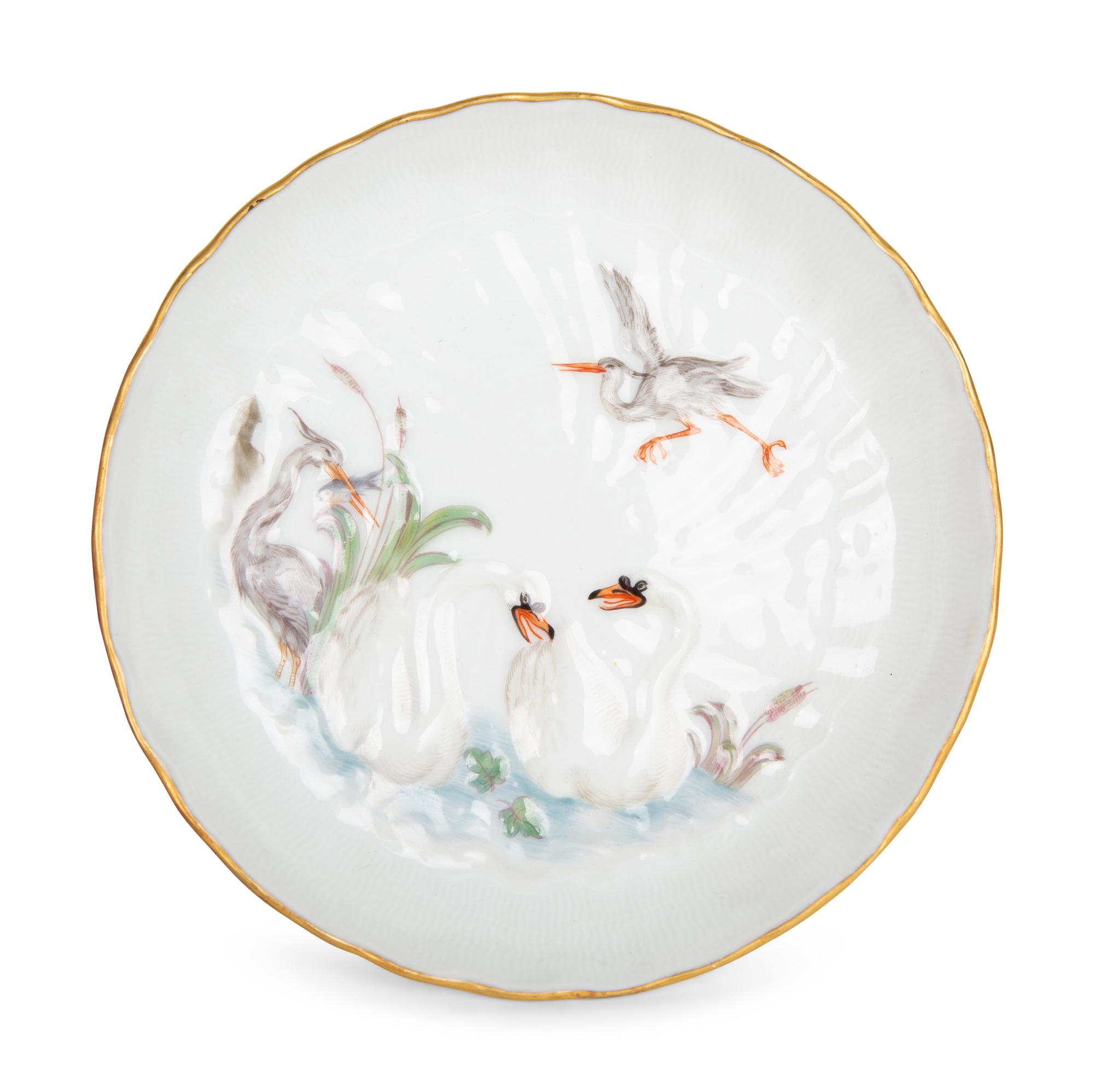 A Meissen "Swan" Teacup and Saucer — 19TH/20TH CENTURY
