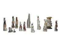 Ten Staffordshire Glazed Figures