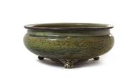 A Longquan Celadon Glazed Porcelain Censer — MING DYNASTY