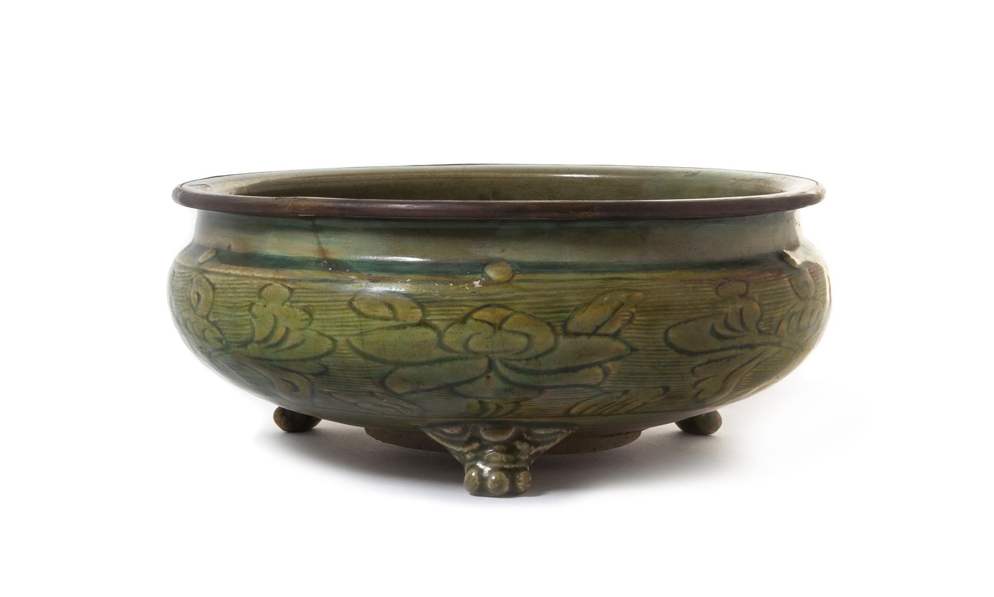 A Longquan Celadon Glazed Porcelain Censer — MING DYNASTY