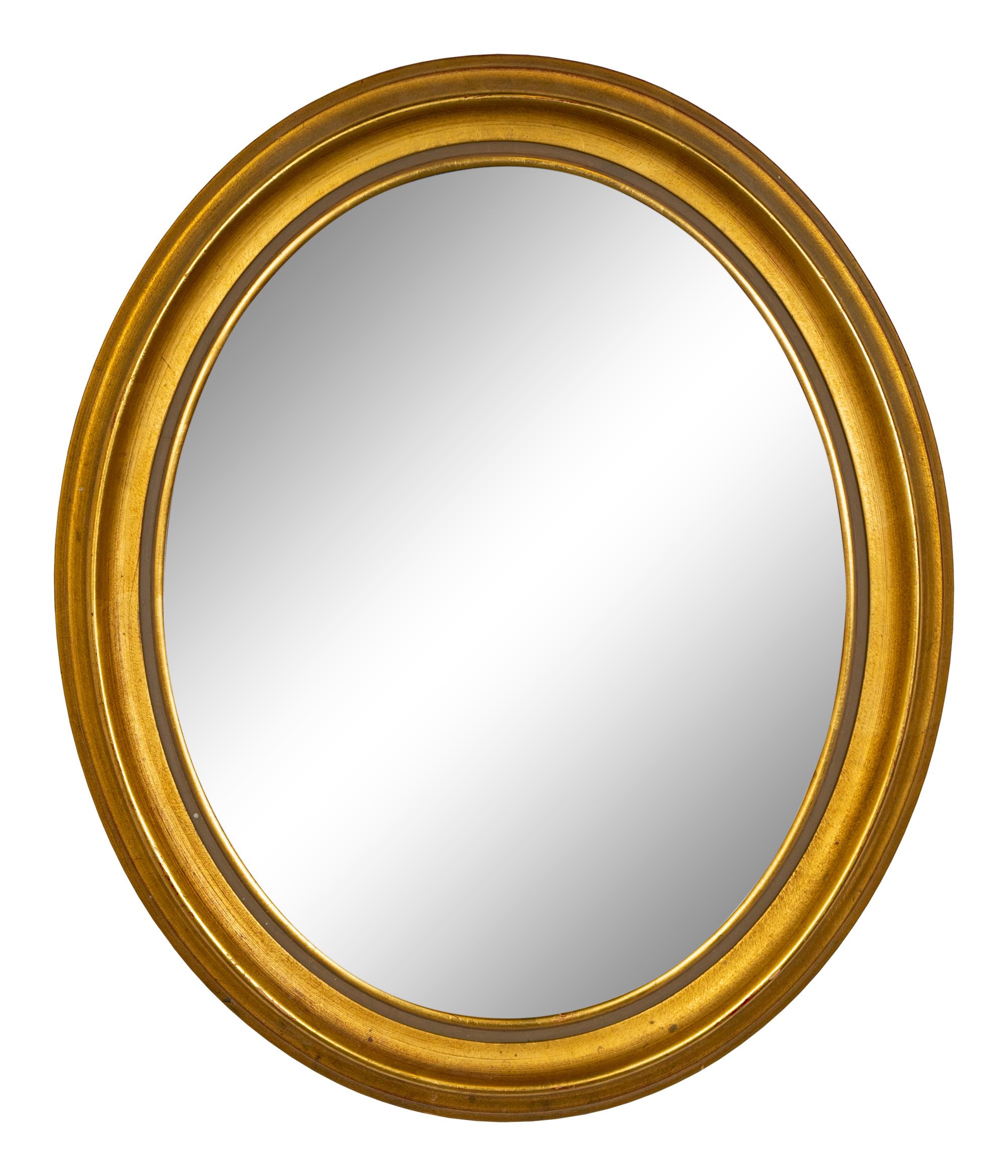 An Oval Giltwood Mirror