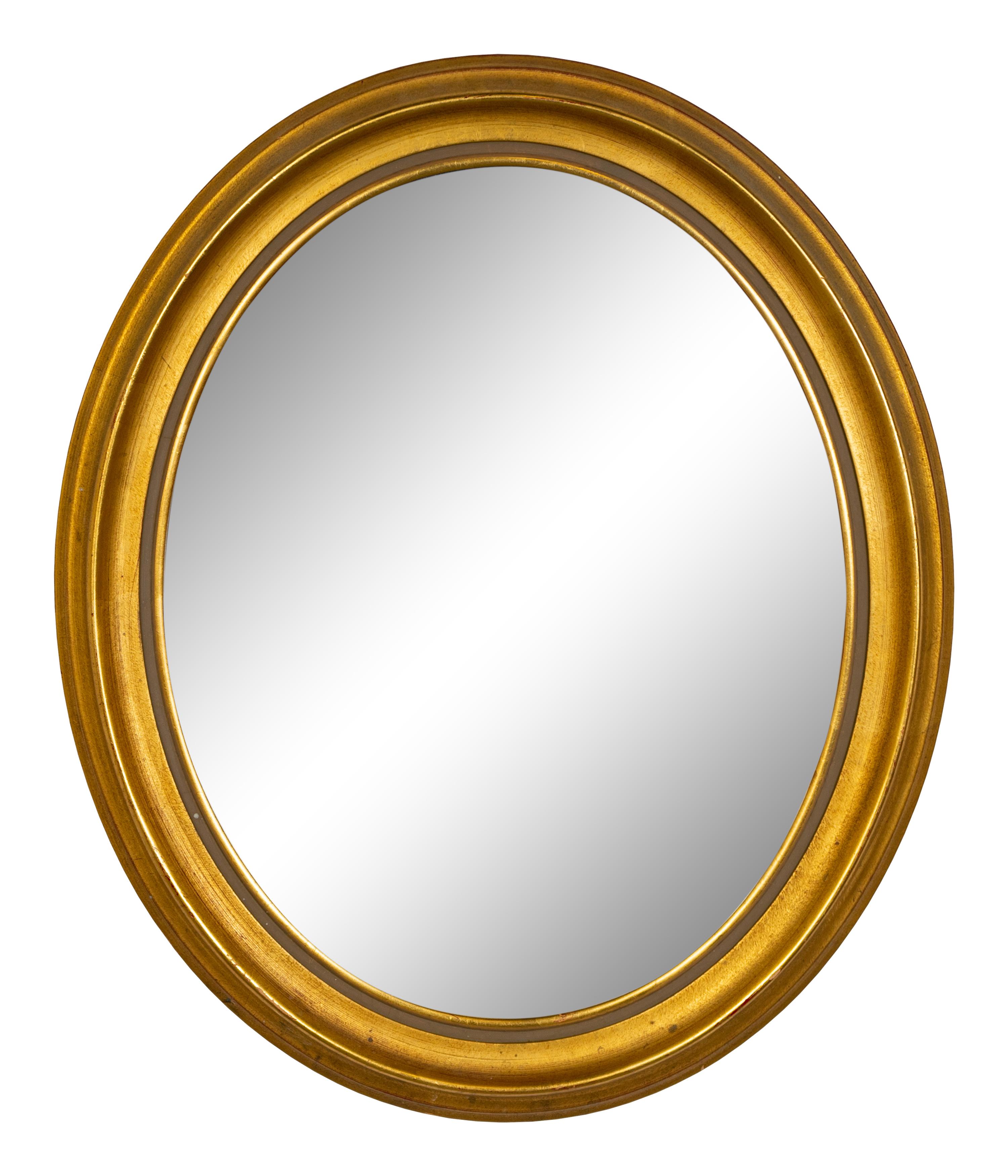 An Oval Giltwood Mirror