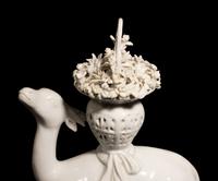 Three Pairs of Chinese Dehua Blanc-de-Chine Porcelain Figures of Animals