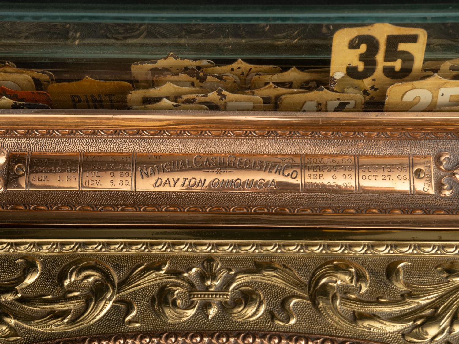 A Brass National Cash Register, Model No. 22