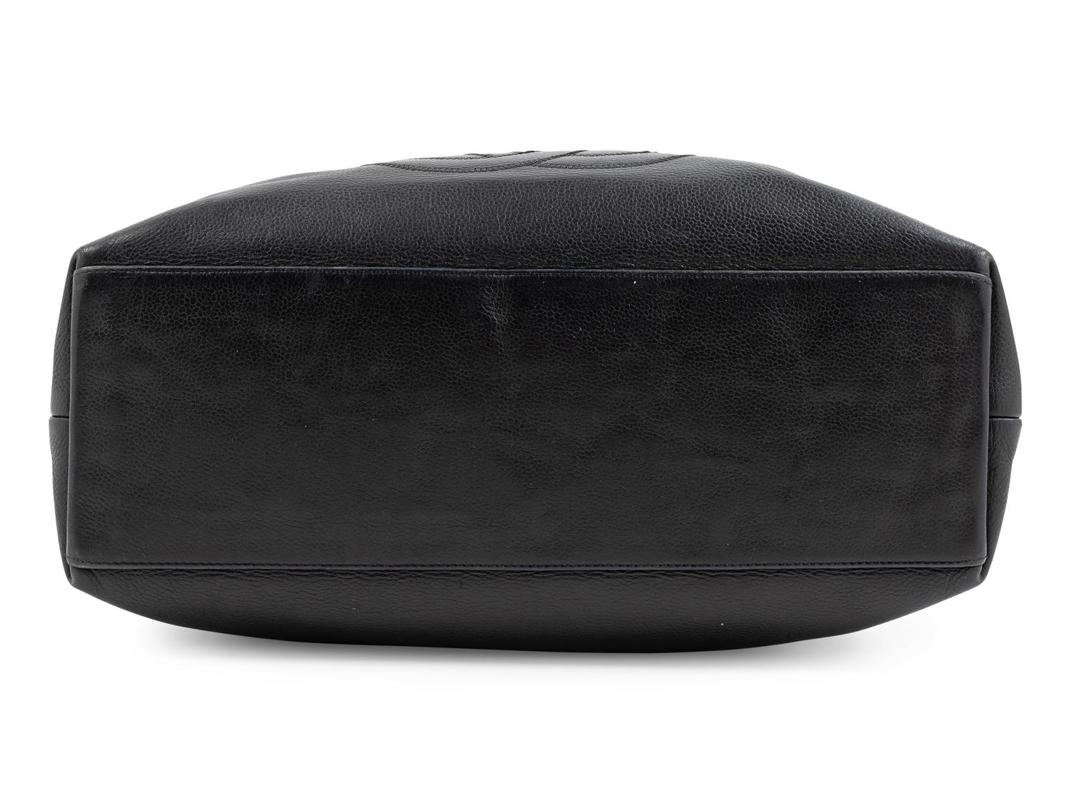 Chanel Black Leather CC Handbag, 2003-04