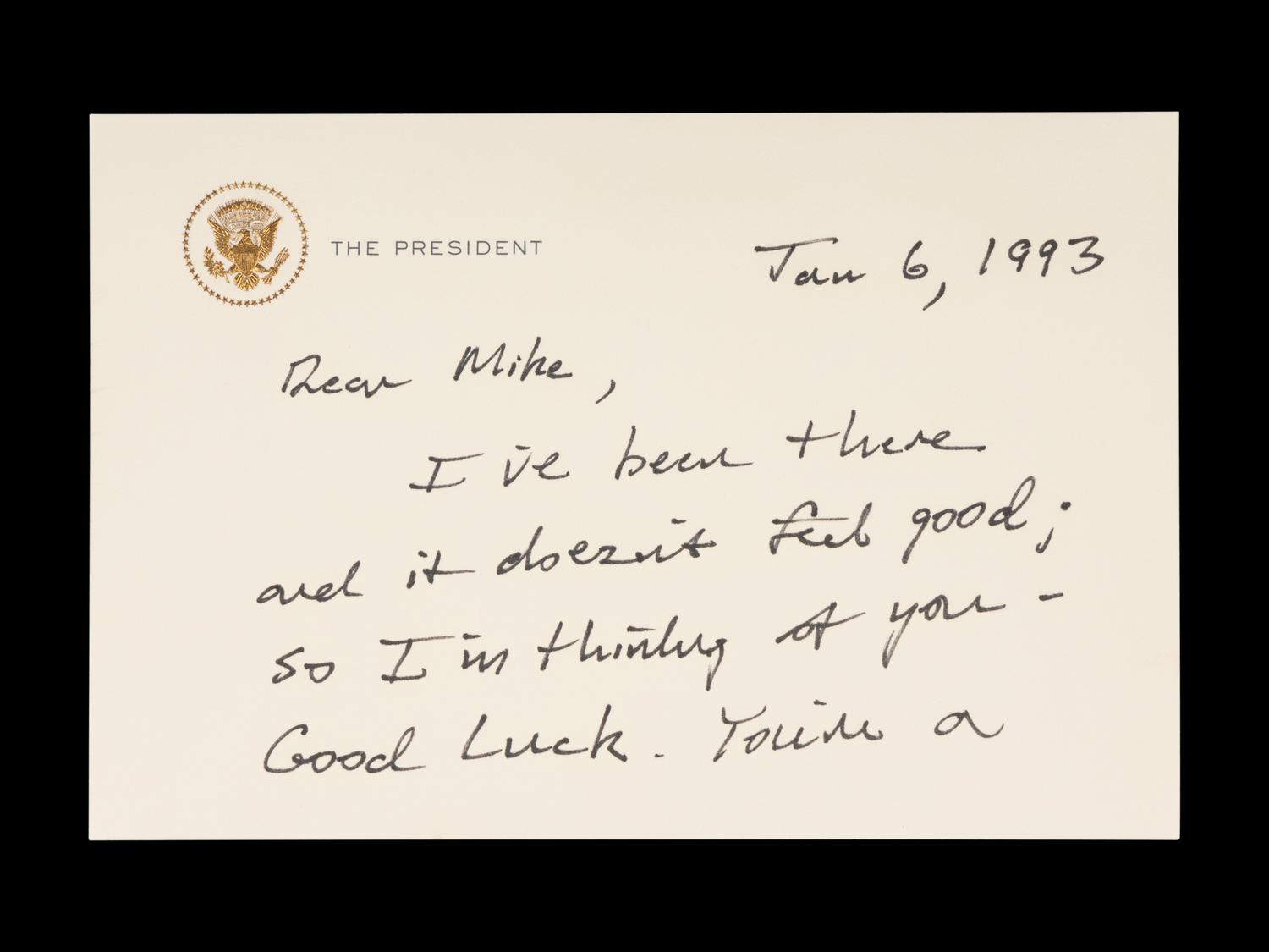 A Pair of George H.W. Bush Signed Letters to Mike Ditka Including One Written and Dated The Day Ditka Was Fired by Bears