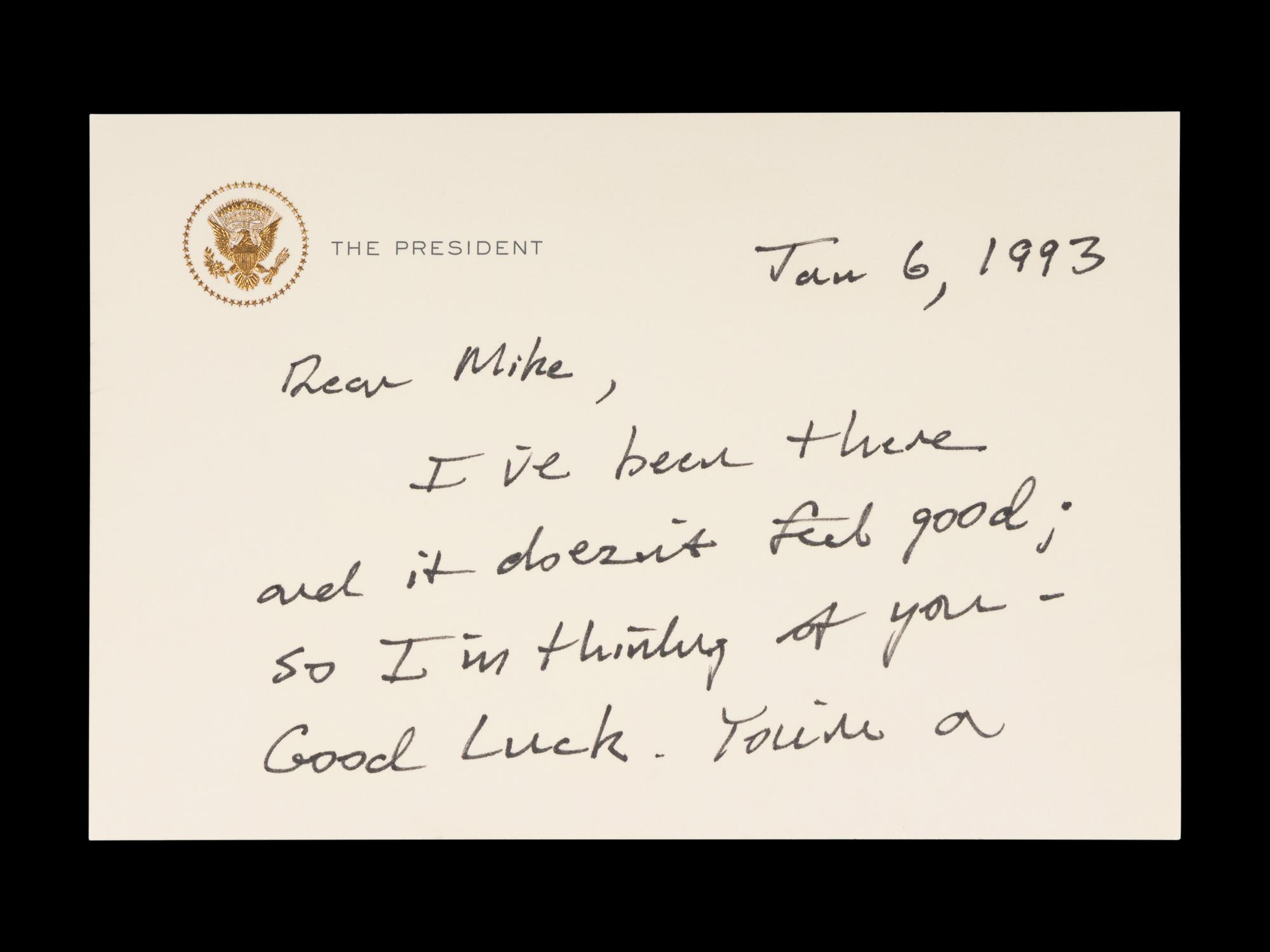 A Pair of George H.W. Bush Signed Letters to Mike Ditka Including One Written and Dated The Day Ditka Was Fired by Bears