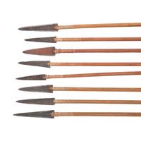 Sioux Painted Bow, with Eight Arrows