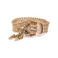 YELLOW GOLD, DIAMOND, AND SAPPHIRE BRACELET