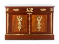 An Empire Style Gilt Bronze Mounted Mahogany Cabinet