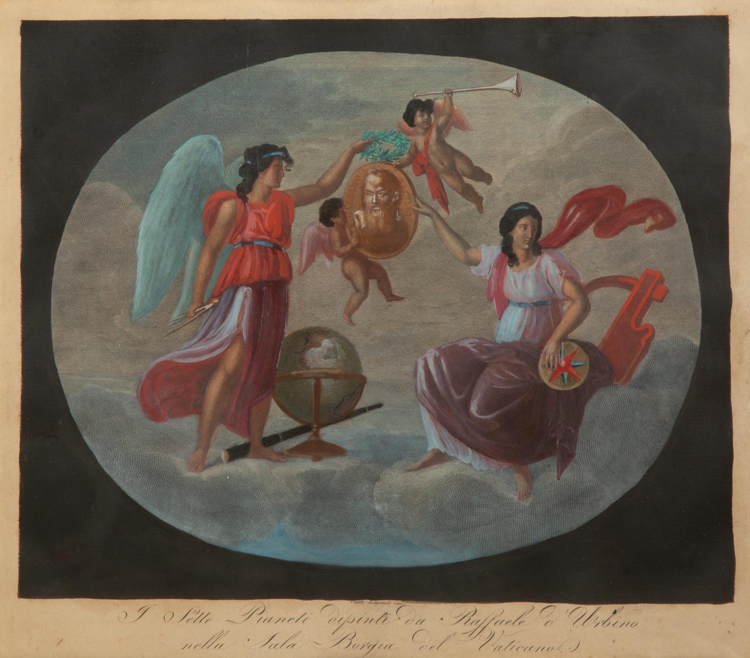 Eight Color Engravings by C. Lasinio after Raphael