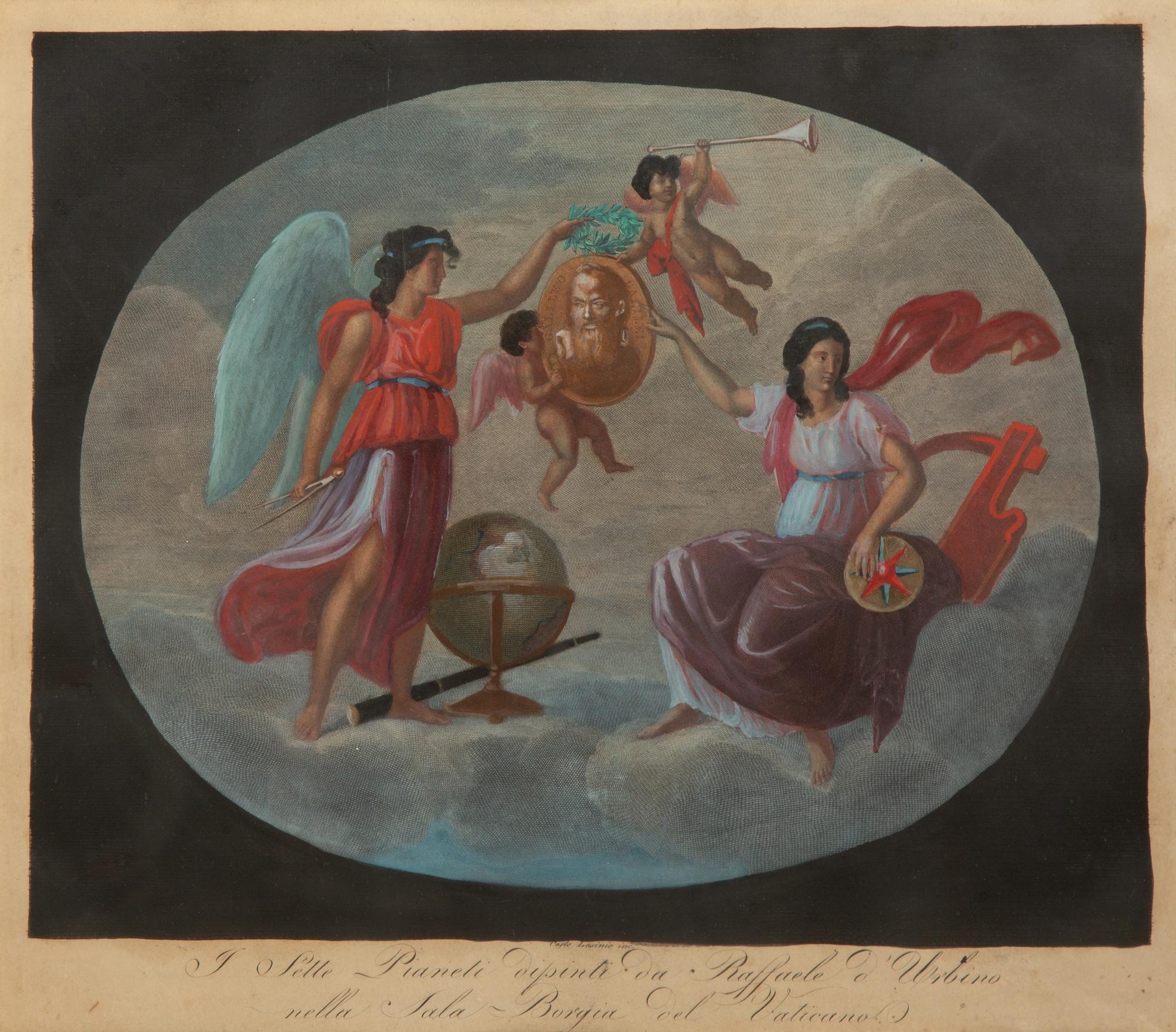 Eight Color Engravings by C. Lasinio after Raphael