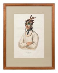 Three Hand-Colored Lithographs by George Catlin (American, 1796-1872) and a Lithograph Published by McKenney and Hall