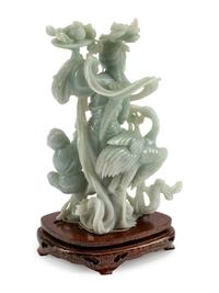 A Chinese Carved Hardstone Figural Group