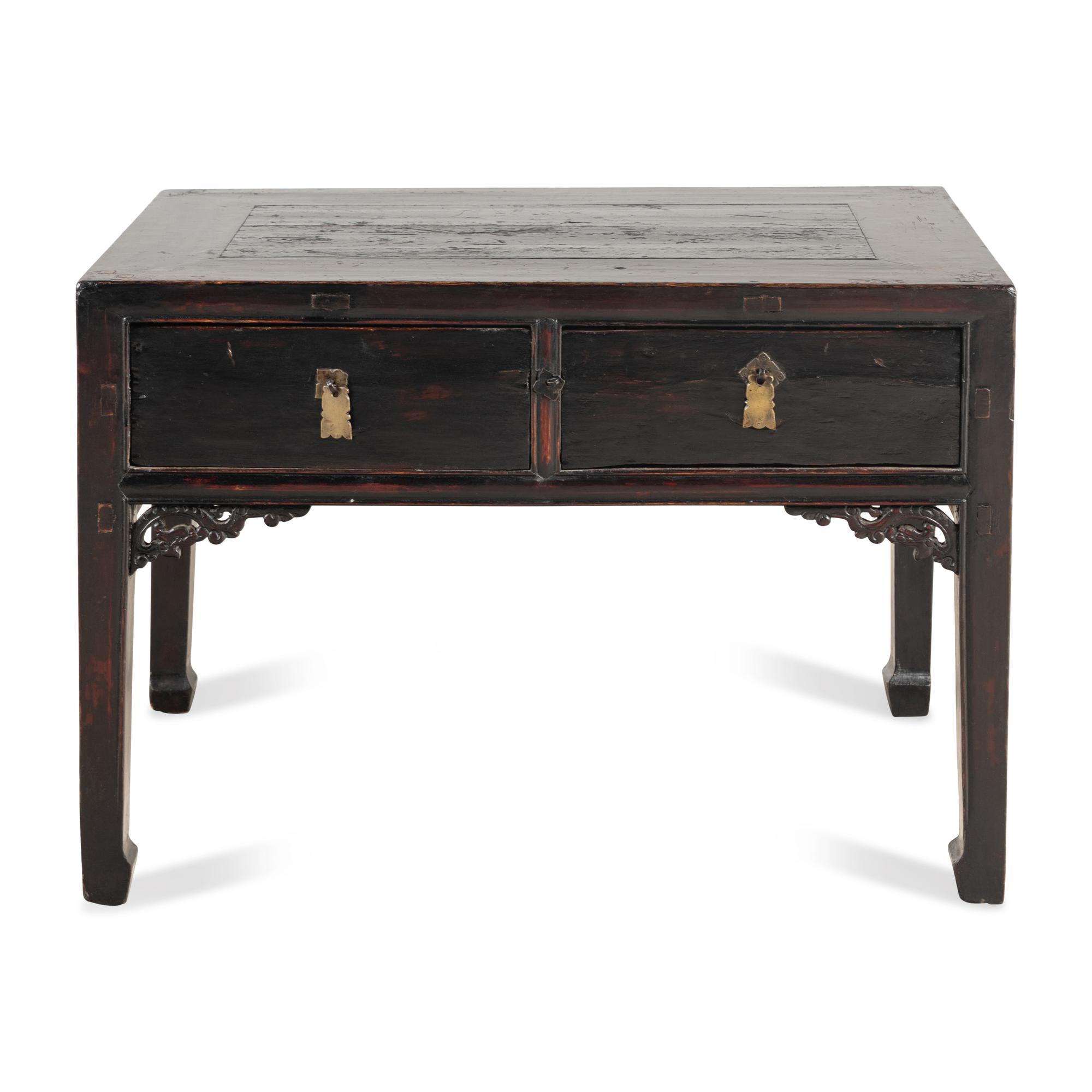 A Chinese Stained Hardwood Console Table