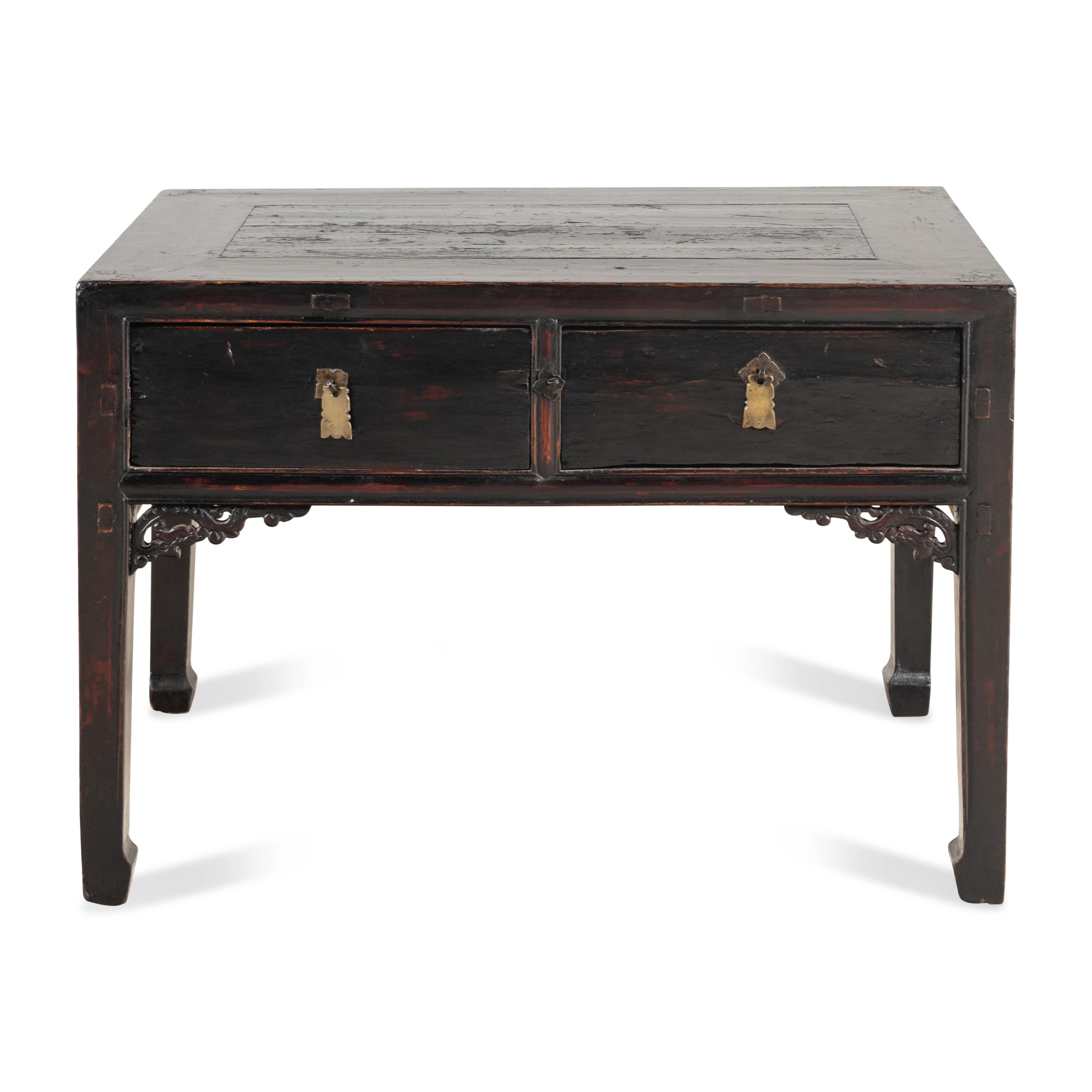 A Chinese Stained Hardwood Console Table