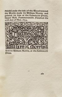 [Kelmscott Press] Morris, William. The Wood Beyond the World