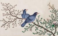 A Set of Twelve Chinese Export Watercolor and Pith Paintings