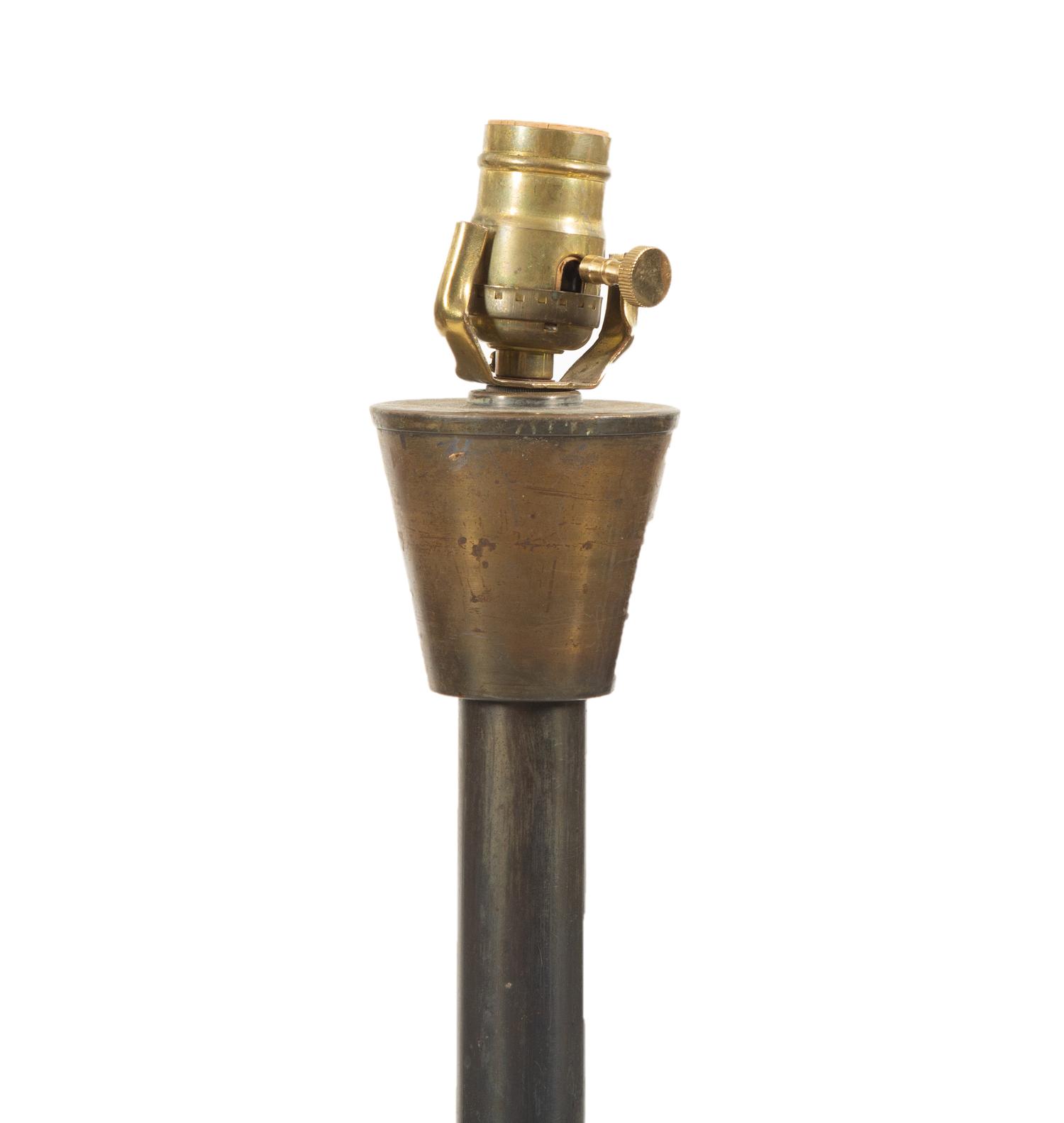 A Pair of Parcel Gilt Bronze Floor Lamps