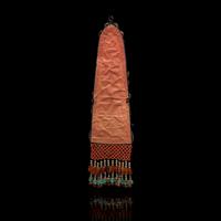 A Chinese Kingfisher Feather, 'Beeswax' Amber and Celadon Jade Ornament, Qing Dynasty — 清 點翠嵌玉蜜蠟珍珠珊瑚流蘇雲肩殘件