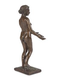 A Bronze Sculpture of a Nude Woman