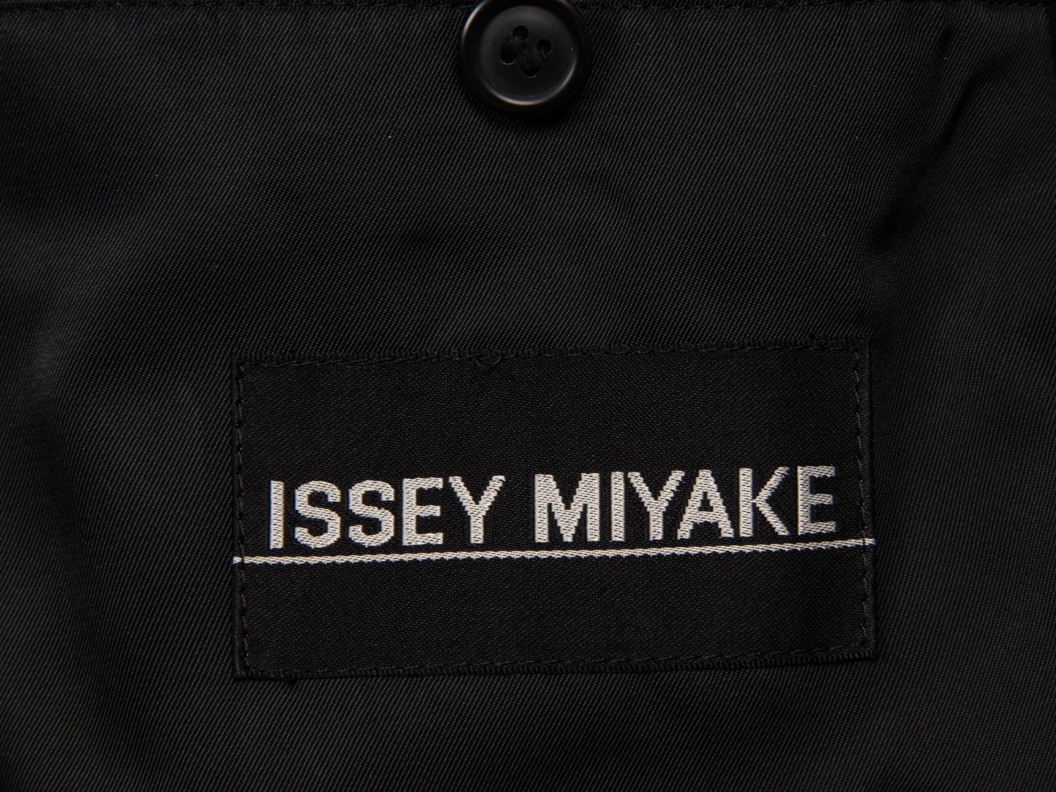 Issey Miyake, Shawl Collar Black Wool Coat