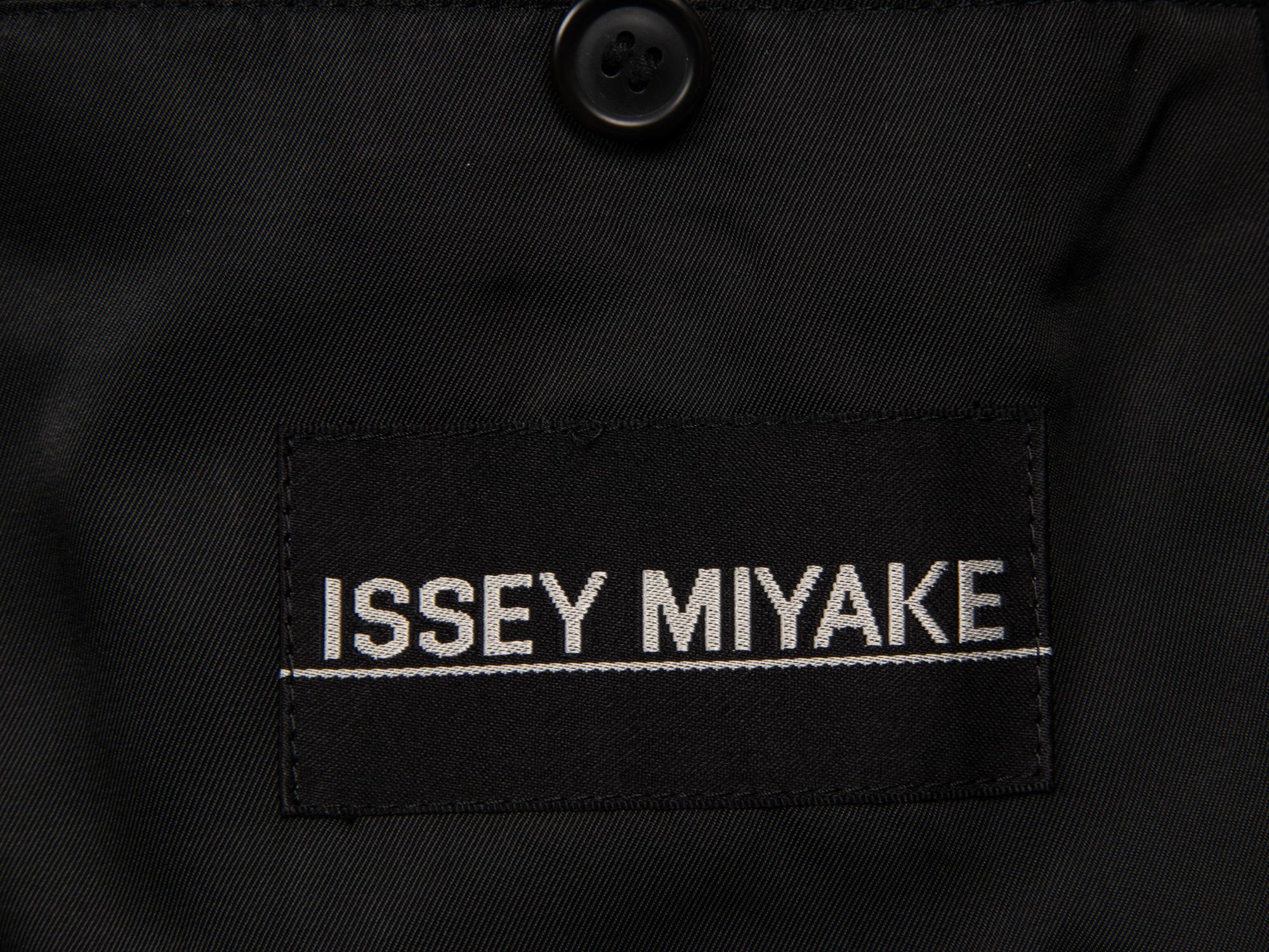 Issey Miyake, Shawl Collar Black Wool Coat