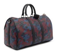 Louis Vuitton Limited Edition Keepall Bandoulière 45 in Damier Cobalt Coated Canvas, Camouflage Bordeaux, Fall Winter 2016