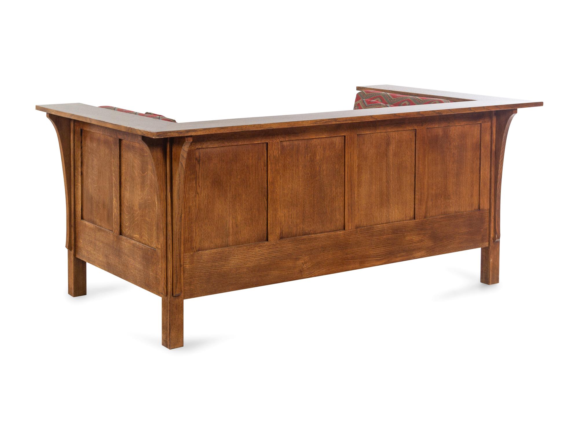 A Contemporary Stickley Arts and Crafts Style Oak Sofa