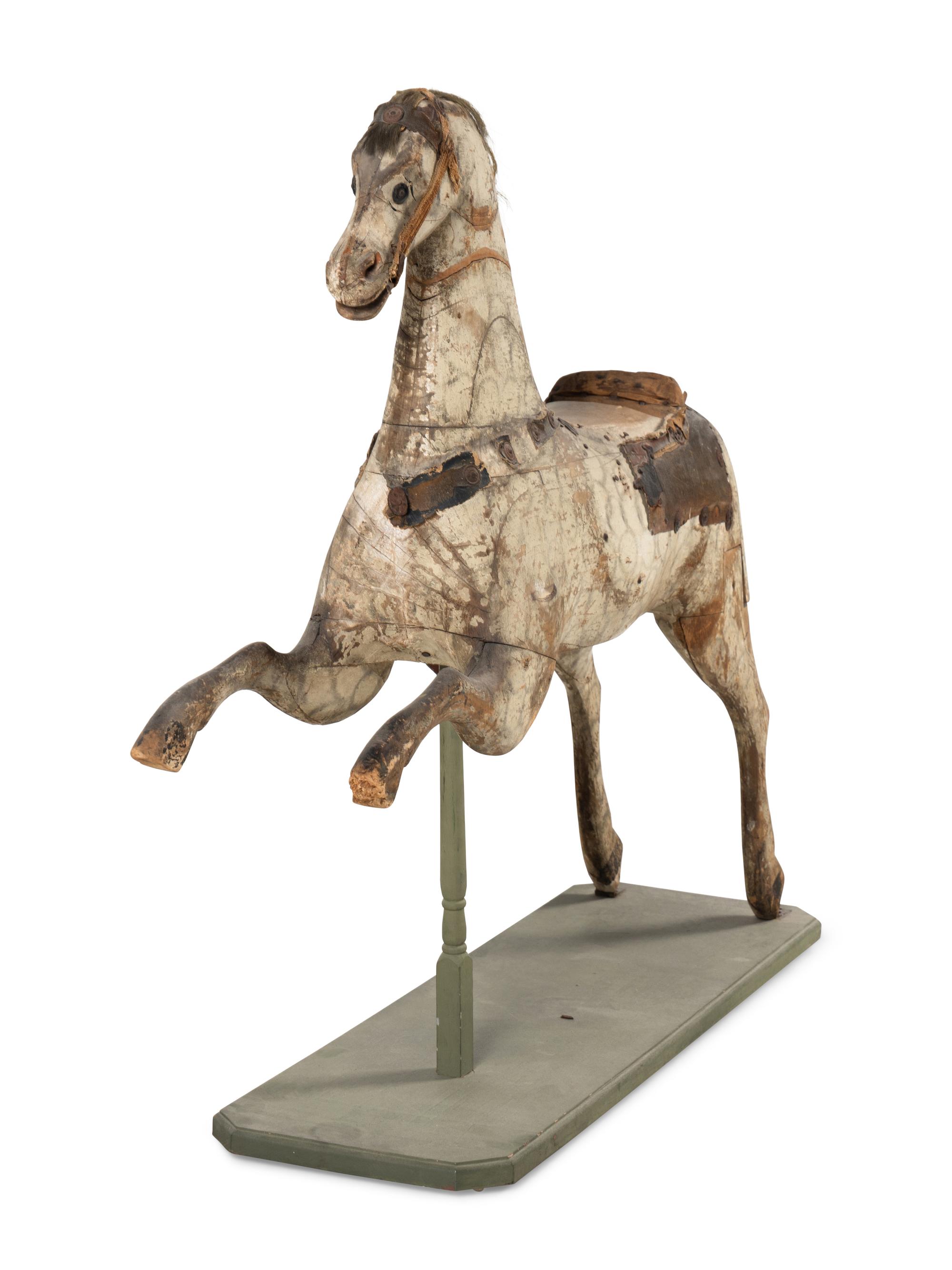 A Carved and Painted Wood Carousel Horse