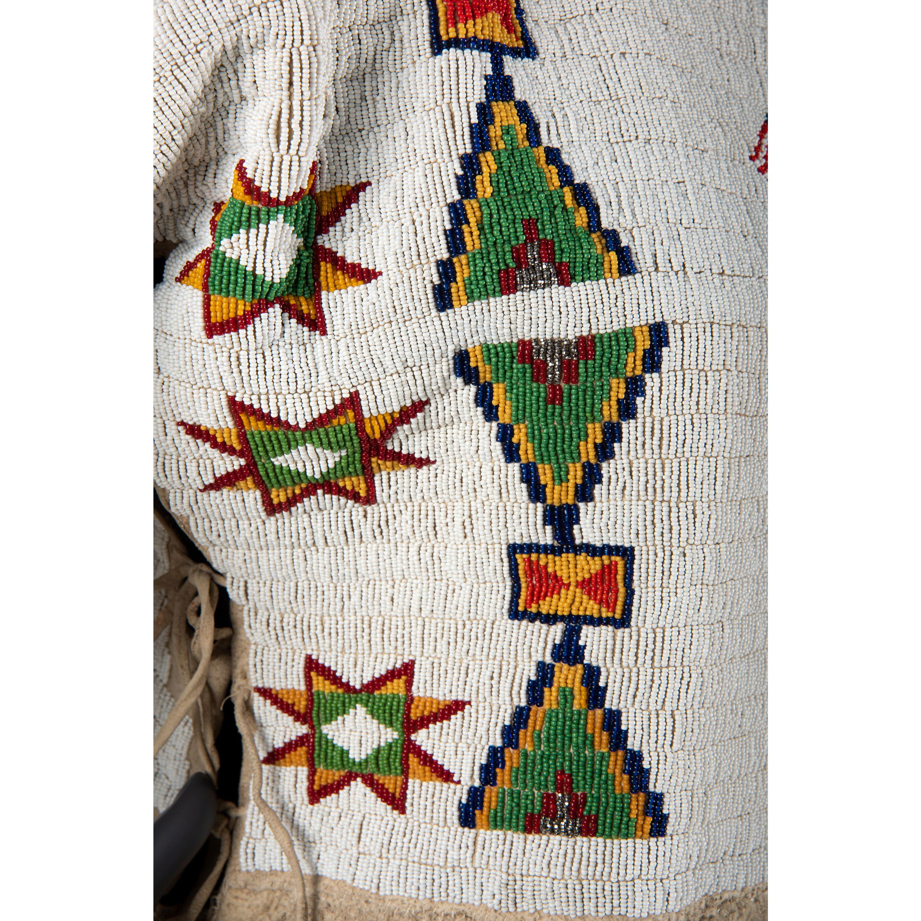 Sioux Beaded Hide Dress, with American Flags