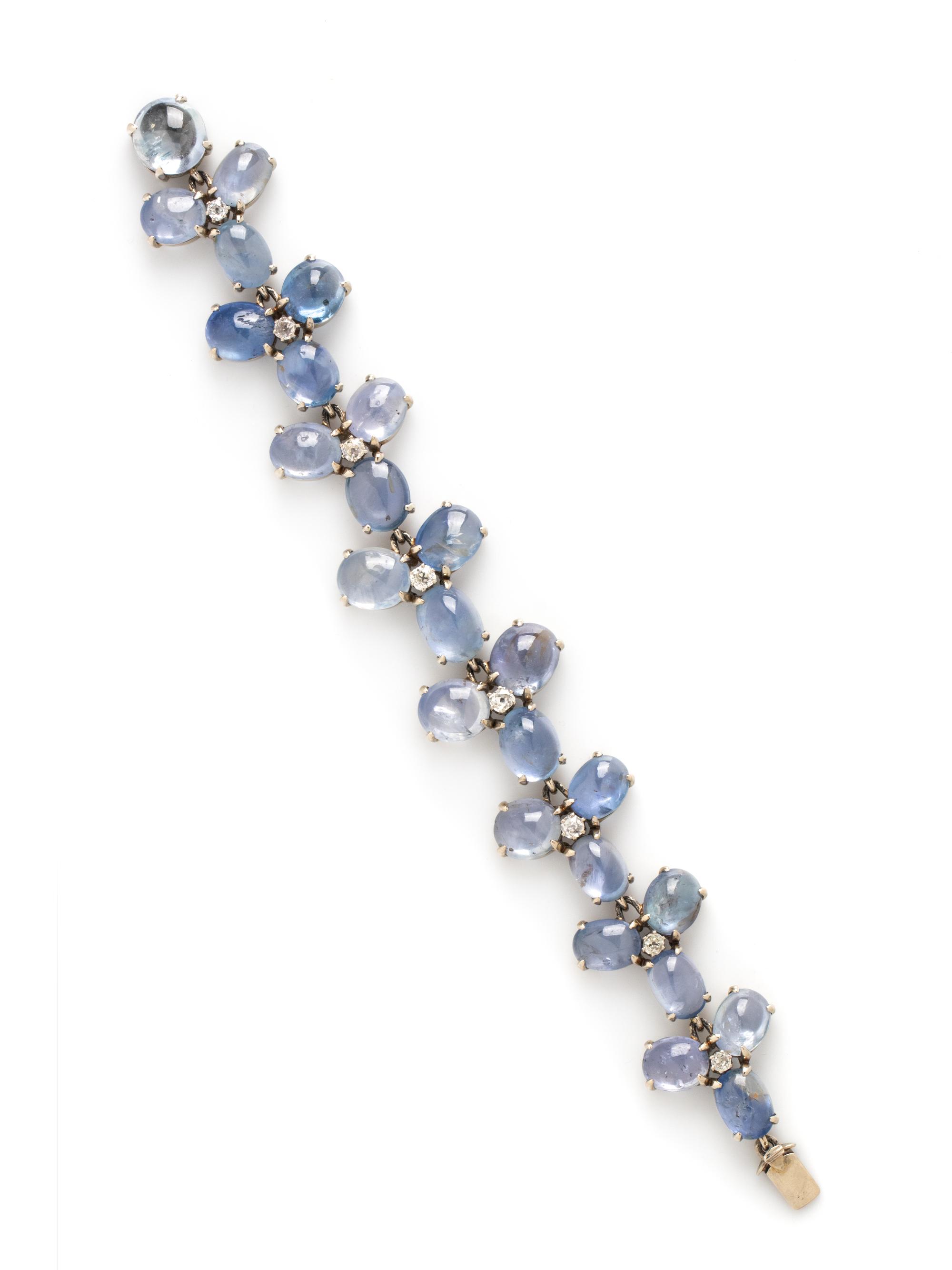 SEAMAN SCHEPPS, SAPPHIRE AND DIAMOND BRACELET