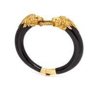 A 18 Karat Yellow Gold, Buffalo Horn and Ruby Bangle Bracelet, Gay Freres, 25.30 dwts.
