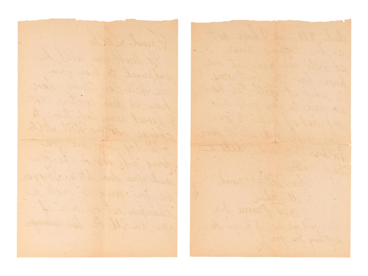 CAPONE, Alphonse ("Al") (1899-1947). Autograph letter signed twice ("Al Capone", "Al"), to Bill Sells ("Friend Sells") Chicago, IL, 14 January 1925.