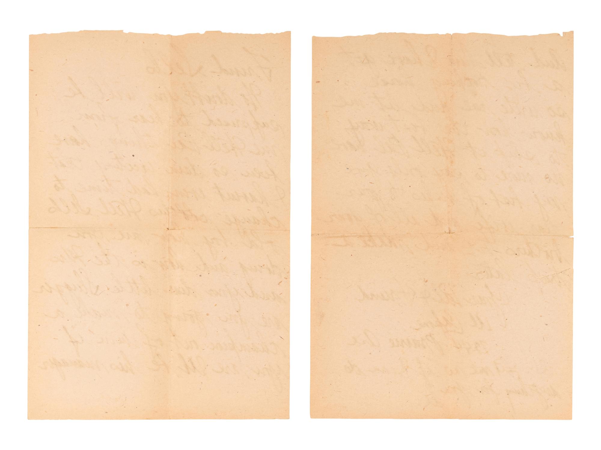 CAPONE, Alphonse ("Al") (1899-1947). Autograph letter signed twice ("Al Capone", "Al"), to Bill Sells ("Friend Sells") Chicago, IL, 14 January 1925.