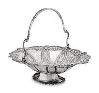 A Victorian Silver Centerpiece Basket