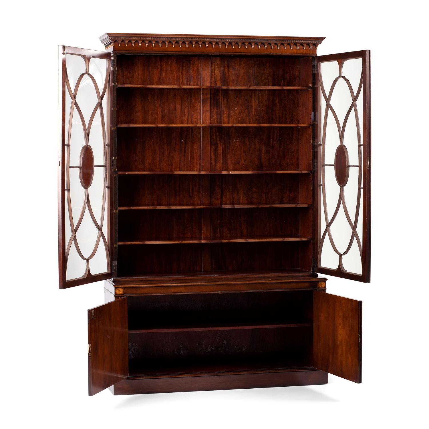 A Baker Georgian Style Mahogany Bookcase