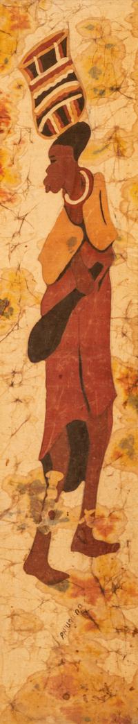 A Batik Textile Panel Signed P. Niuguna