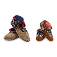 Athabaskan and Haudenosaunee Beaded Hide Moccasins