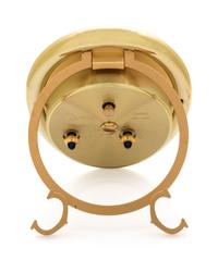 CARTIER, GOLD-PLATED 'BAIGNOIRE' ALARM TABLE CLOCK — 185.00 dwt.
