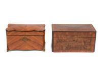 Two Napoleon III Gilt Metal Mounted Table Caskets